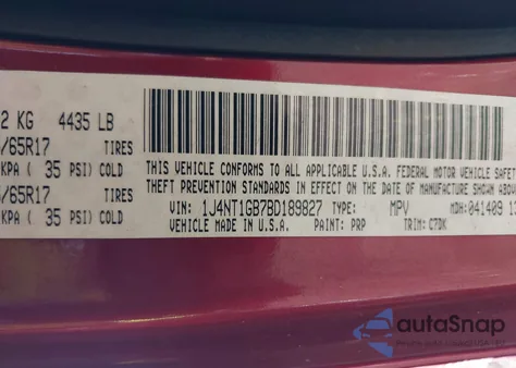 2011 Jeep Patriot Sport z USA, uszkodzony, nr VIN 1J4NT1GB7BD189827